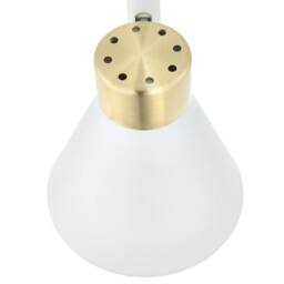 First Choice Lighting Set of 2 Burton - Matt White & Gold Detail 3 Way Ceiling Spotlights - thumbnail 6