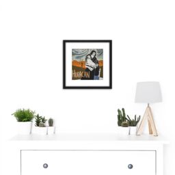 Artery8 Cortes Movie Huracan Hurricane Puerto Rico Joey Friends 8X8 Inch Square Wooden Framed Wall Art Print Picture with Mount in Black - thumbnail 2
