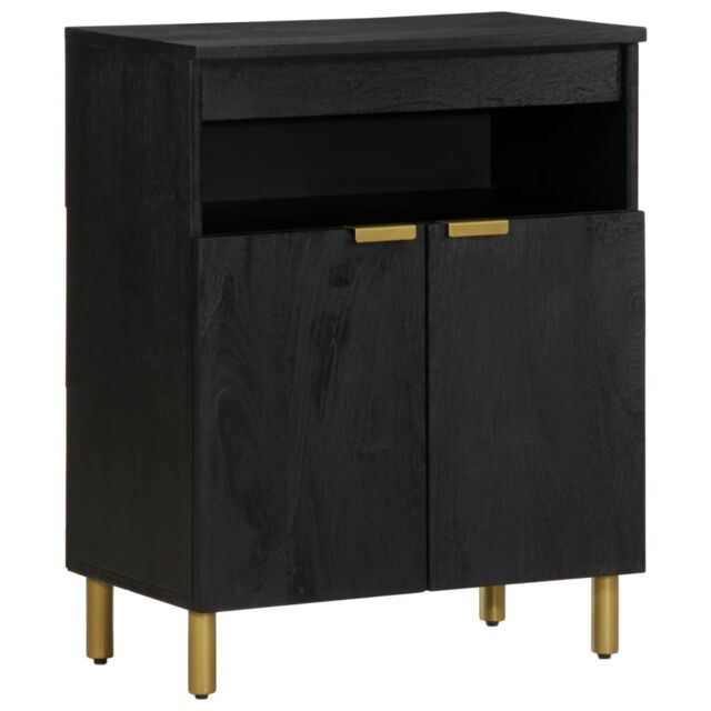Berkfield Home Sideboard Black 60x33x75 cm Engineered Wood - Size: 60 x 33 x 75 cm - image 1