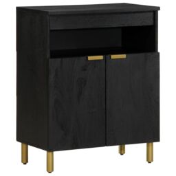 Berkfield Home Sideboard Black 60x33x75 cm Engineered Wood - Size: 60 x 33 x 75 cm - thumbnail 1