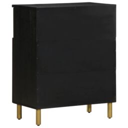 Berkfield Home Sideboard Black 60x33x75 cm Engineered Wood - Size: 60 x 33 x 75 cm - thumbnail 5