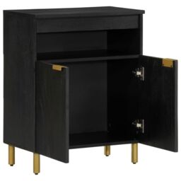 Berkfield Home Sideboard Black 60x33x75 cm Engineered Wood - Size: 60 x 33 x 75 cm - thumbnail 2