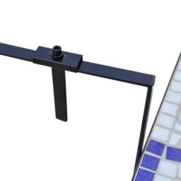 Berkfield Home Hanging Balcony Table Blue & White Mosaic - thumbnail 4