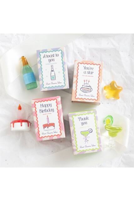 KDMD 24 Glass Celebration Charms Set for Party Favours Display - image 1
