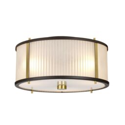 Loops 3 Bulb Ceiling Pendant Museum Bronze Dark Brown Painted / Aged Brass LED E27 60W - thumbnail 3