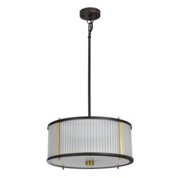 Loops 3 Bulb Ceiling Pendant Museum Bronze Dark Brown Painted / Aged Brass LED E27 60W - thumbnail 2