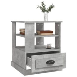 Berkfield Home Side Table Concrete Grey 50x50x60 cm Engineered Wood - Size: 50 x 50 x 60 cm - thumbnail 5