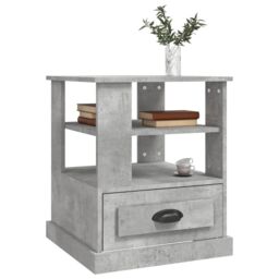 Berkfield Home Side Table Concrete Grey 50x50x60 cm Engineered Wood - Size: 50 x 50 x 60 cm - thumbnail 4