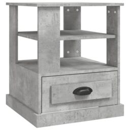 Berkfield Home Side Table Concrete Grey 50x50x60 cm Engineered Wood - Size: 50 x 50 x 60 cm - thumbnail 2