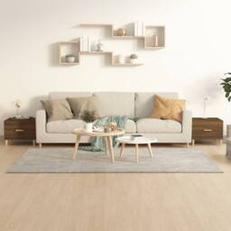 Berkfield Home Coffee Tables 2 pcs Brown Oak 50x50x40 cm Engineered Wood - Size: 50 x 50 x 40 cm - thumbnail 2