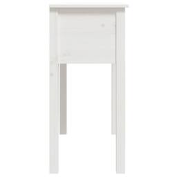 Berkfield Home Beautiful Console Table White 70x35x75 cm Solid Wood Pine - Size: 70 x 35 x 75 cm - thumbnail 8