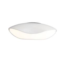 Netlighting Pasion Oval Ceiling 4 Light E27 Gloss WhitePolished Chrome in White - thumbnail 1