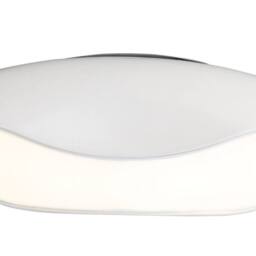 Netlighting Pasion Oval Ceiling 4 Light E27 Gloss WhitePolished Chrome in White - thumbnail 3