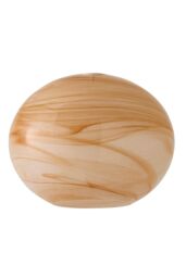 ValueLights Sookie Alabaster Marble Effect Glass Easy Fit Pendant Lamp Shade with LED Bulb in Cream - thumbnail 6