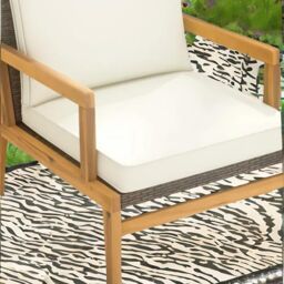FURNOS Set of 3 Rattan Bistro Table & Chair in Natural - thumbnail 3