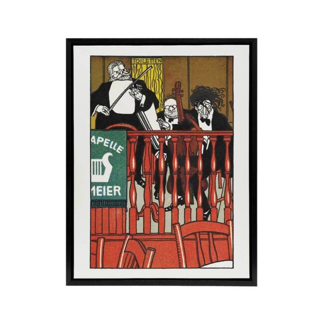 "Artery8 Salon Orchestra Meier Musicians Moriz Jung Framed Canvas Wall Art - Size: W12"" x H16""" - image 1
