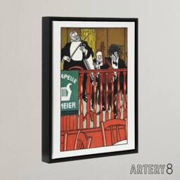 "Artery8 Salon Orchestra Meier Musicians Moriz Jung Framed Canvas Wall Art - Size: W12"" x H16""" - thumbnail 2