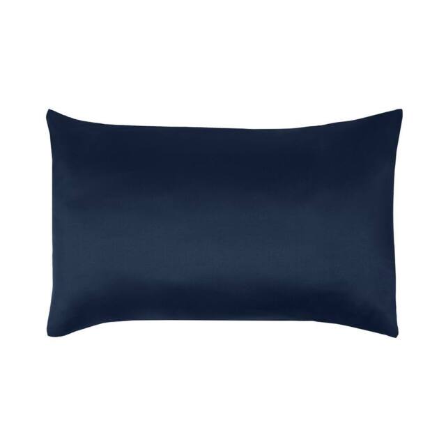 Smart Living Super Soft Warm Cosy Plain Dye Housewife Pillowcases Pair in Navy - Size: Standard Pillow Case - image 1