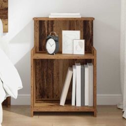 Berkfield Home Bed Cabinet Old wood 40 x 35 x 60 cm Particle board in Brown - thumbnail 1
