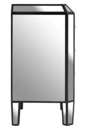 Orsina Glamorous Design 3 Drawer Mirrored Chest, Mirrored Surfaces Sturdy Chest, Ample Storage Chest Of Drawers in Silver - thumbnail 3