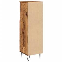 Berkfield Home Bathroom Cabinet Old Wood 30x30x100 cm Engineered Wood in Brown - Size: 30 x 30 x 100 cm - thumbnail 6