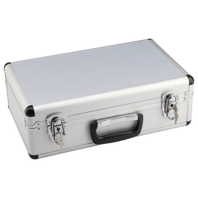 Nordara Large Hard Aluminium Flight Case Lockable Storage Box with Foam in Silver - image 1