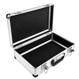 Nordara Large Hard Aluminium Flight Case Lockable Storage Box with Foam in Silver - thumbnail 4