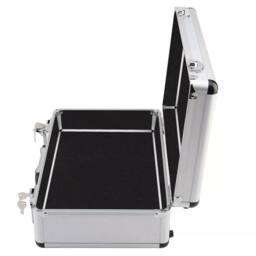 Nordara Large Hard Aluminium Flight Case Lockable Storage Box with Foam in Silver - thumbnail 5