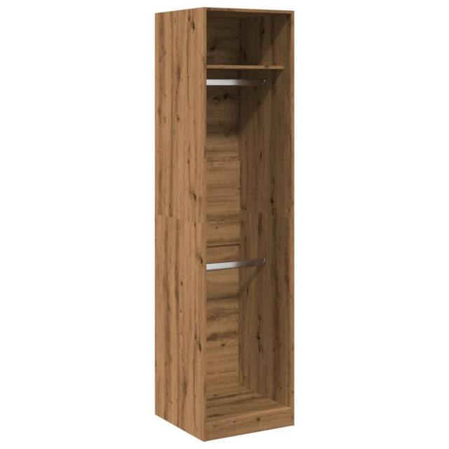Berkfield Home Wardrobe Artisian Oak 50x50x200 cm Engineered Wood in Brown - Size: 50 x 50 x 200 cm - image 1