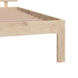 Berkfield Home Bed Frame Solid Wood 120x190 cm Small Double in Brown - thumbnail 6