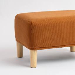 Scottish Everlastings Ltd Caramel Cord Foot Stool in Tan - thumbnail 2