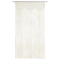 Berkfield Home Macrame Curtain 140x240 cm Cotton in Cream - thumbnail 2