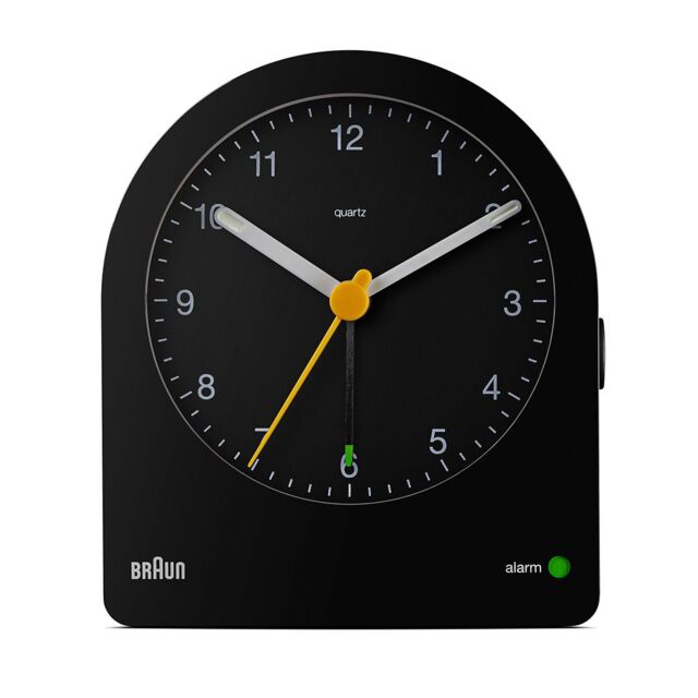 Braun Classic Analogue Alarm Clock in Black - image 1