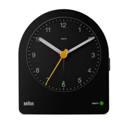 Braun Classic Analogue Alarm Clock in Black - thumbnail 1