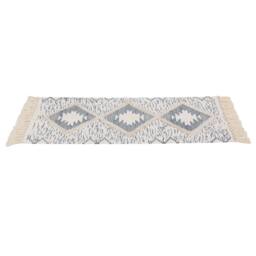 NESTLUNE 90cm Tufted Area Rug Tassel Washable Bedroom Living Room Floor Mat in Beige - Size: 100 cm x 1200 cm