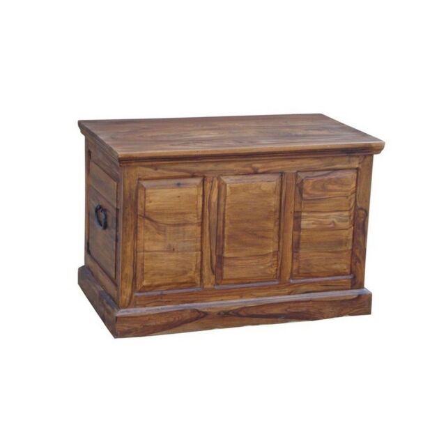 Jaipur Furniture Ltd Ganga Panel Box Small - Sheesham Wood - L50 x W90 x H60 cm - Honey Dark Finish in Brown - image 1