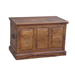 Jaipur Furniture Ltd Ganga Panel Box Small - Sheesham Wood - L50 x W90 x H60 cm - Honey Dark Finish in Brown - thumbnail 2