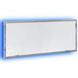 Berkfield Home LED Bathroom Mirror Grey Sonoma 100x8.5x37 cm Engineered Wood - thumbnail 3