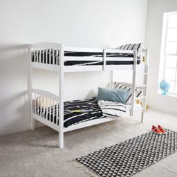 KOSY KOALA Bunk Bed Kids White 3ft with 2 Mattresses Twin Wooden Children Bedroom Furniture in Wine - thumbnail 4
