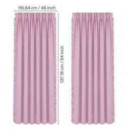 VOGREX Pink Nursery Curtains 46x54in Bedroom UK - thumbnail 2
