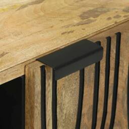 Berkfield Home TV Cabinet - 80x31.5x46 cm Solid Mango & Engineered Wood in Brown - thumbnail 7