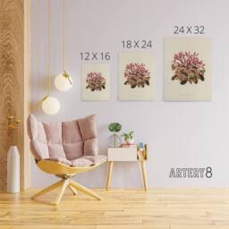 "Artery8 Vintage Botanical Dwarf Copperleaf Fawcett Canvas Wall Art in Beige - Size: W18"" x H24""" - thumbnail 4