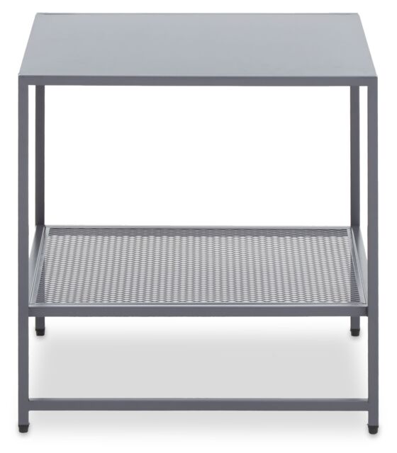Orsina Compact Design Black Metal Side Table, Versatile Side Table By Couch, Industrial Style Livingroom Side Table in Grey - image 1