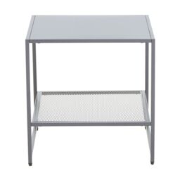 Orsina Compact Design Black Metal Side Table, Versatile Side Table By Couch, Industrial Style Livingroom Side Table in Grey - thumbnail 3