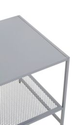 Orsina Compact Design Black Metal Side Table, Versatile Side Table By Couch, Industrial Style Livingroom Side Table in Grey - thumbnail 6