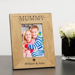 Uniqueful Personalised Anniversary Couple We Love You To The Moon Wood Frame in Beige - Size: 1 Pack - thumbnail 3