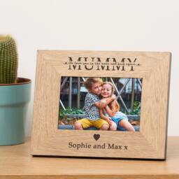 Uniqueful Personalised Anniversary Couple We Love You To The Moon Wood Frame in Beige - Size: 1 Pack - thumbnail 1
