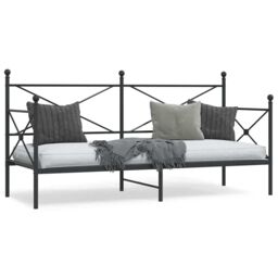 Berkfield Home Day Bed without Mattress Black 75x190 cm Steel