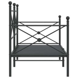 Berkfield Home Day Bed without Mattress Black 75x190 cm Steel - thumbnail 6