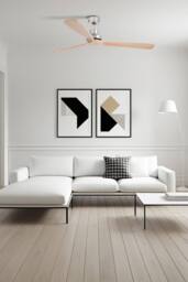 Netlighting Lantau 168cm Ceiling Fan Matt Nickel Pine Blades in Grey - thumbnail 2